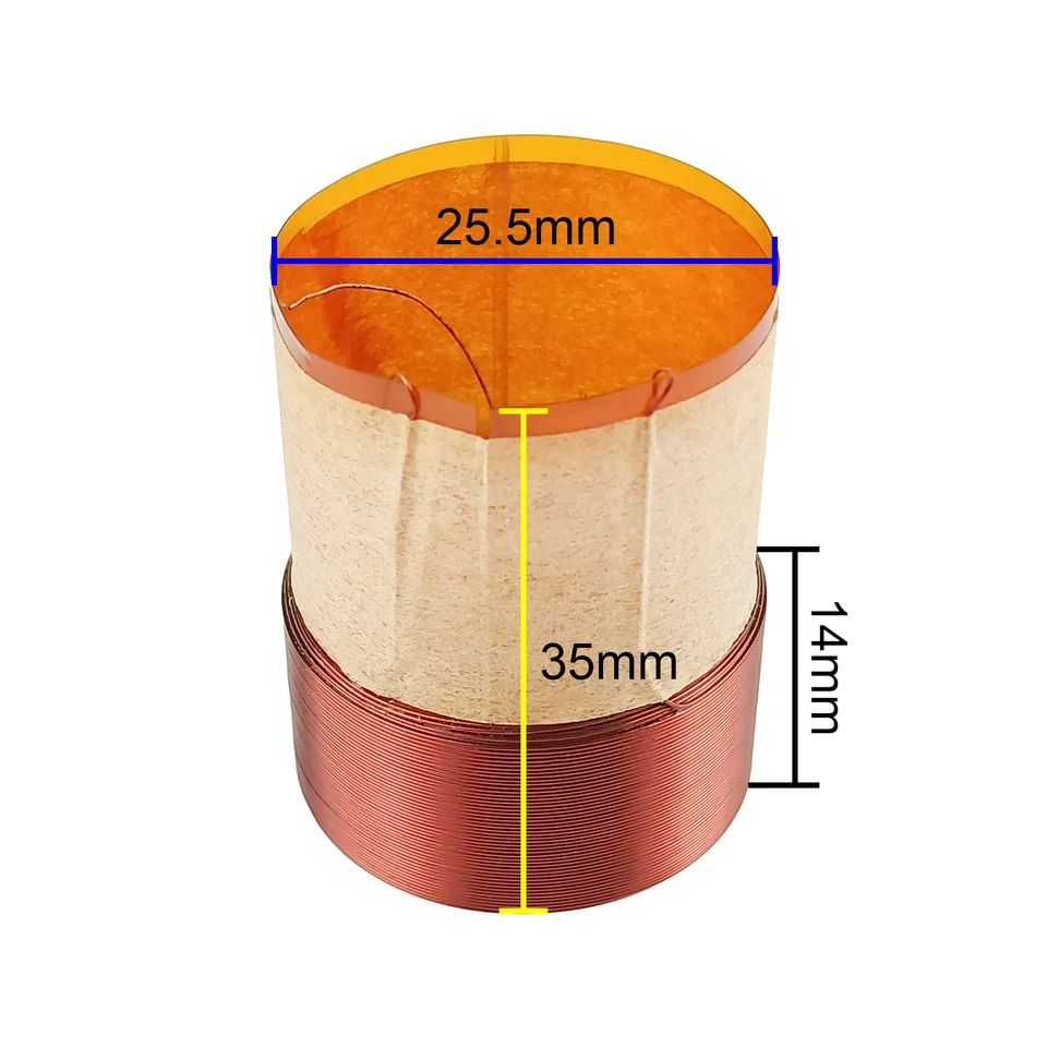 19.1mm-100mm 7-8Ohm KSV 2 strati filo di rame rotondo altoparlante per basso bobina vocale woofer driver audio altoparlante parti di riparazione  44