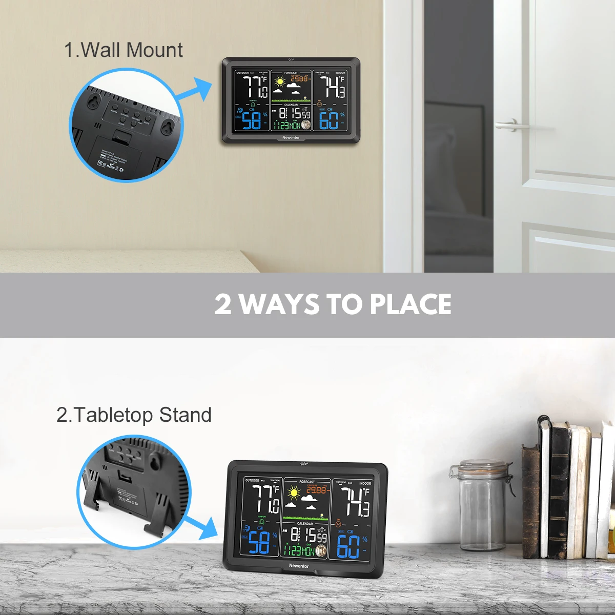 digital led calendários relógio de mesa com