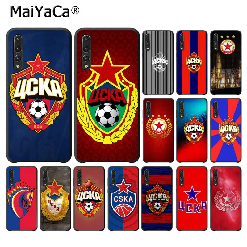 Мягкий ТПУ чехол MaiYaCa для телефона PFC CSKA с изображением Московской футбольной