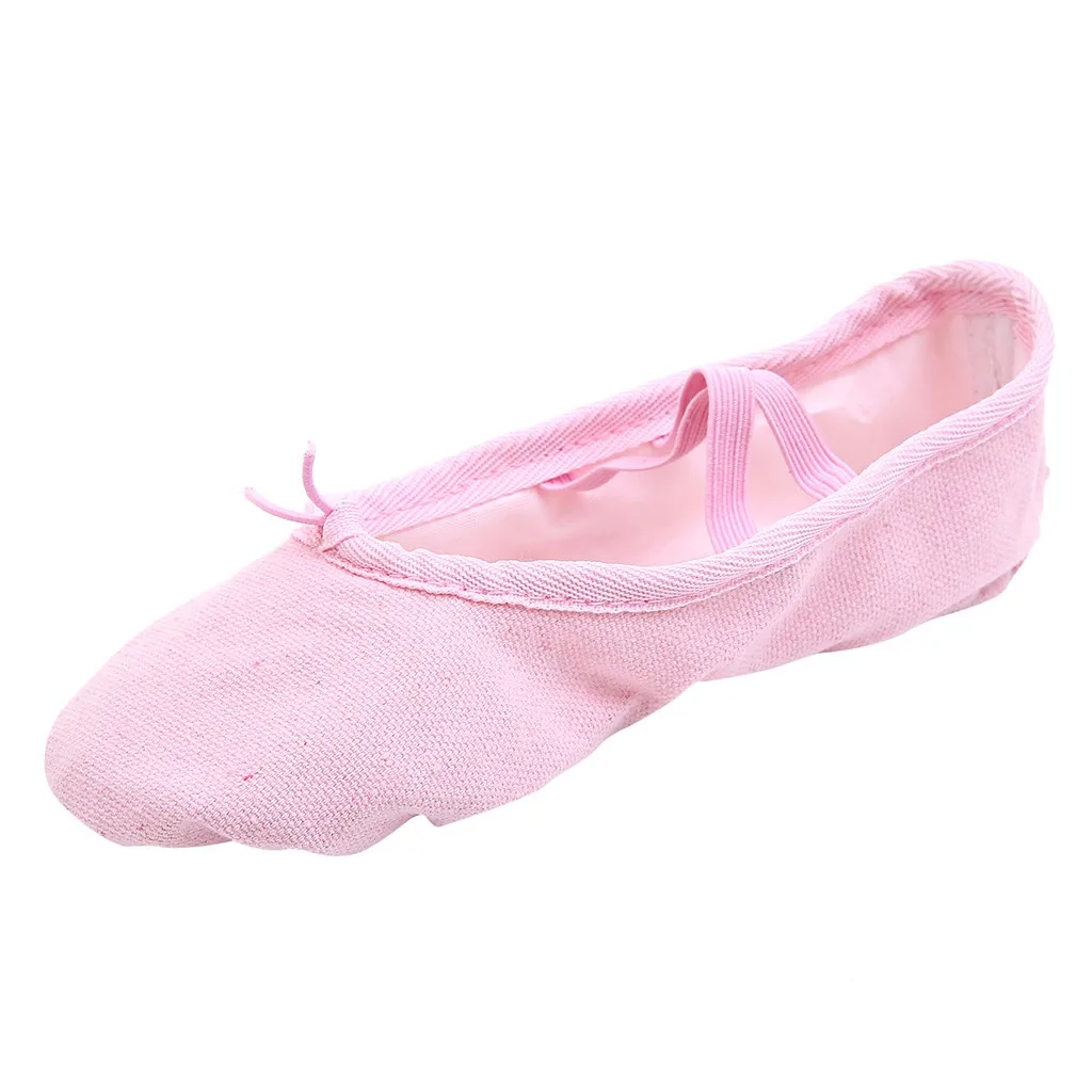 Балетные тапочки для девочек; классические парусиновые танцевальные гимнастические туфли на плоской подошве; детская танцевальная обувь; женские балетки