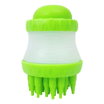 

Dog Accessories Massage Brush Cleaning Washing Bath Comfortable Massager Shower Tool Pet Bathing Tool Palm-Sized Green
