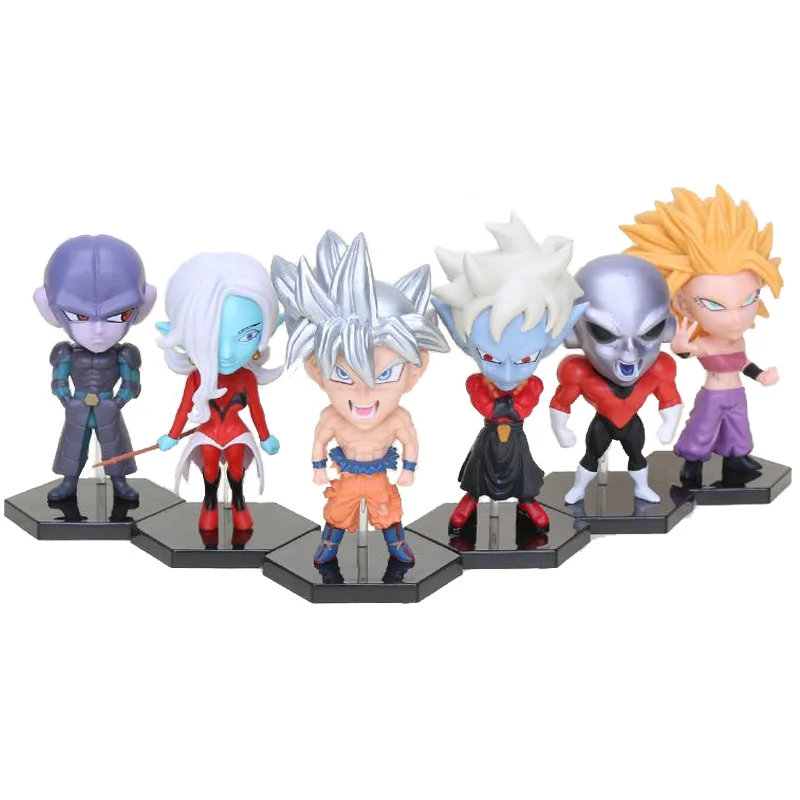

6pcs/set Dragon Ball Z Migatte no Goku Dragon Ball Ultra Instinct Son Goku jiren PVC Action figure Toys