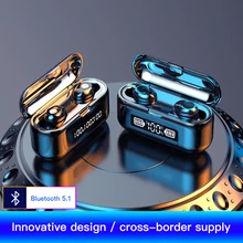 Unique 9 43 Wireless Bluetooth Headset Headphones LED Power Display Mini Touch Earbud Earphone With 2000 mA Charging Compartment
