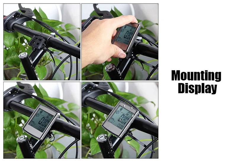 7 Wireless Bicycle Computer Bike Odometer Speedometer LCD Display 3 in 1 Cycling Computer Speed Cadence Heart Rate Monitor Sensor