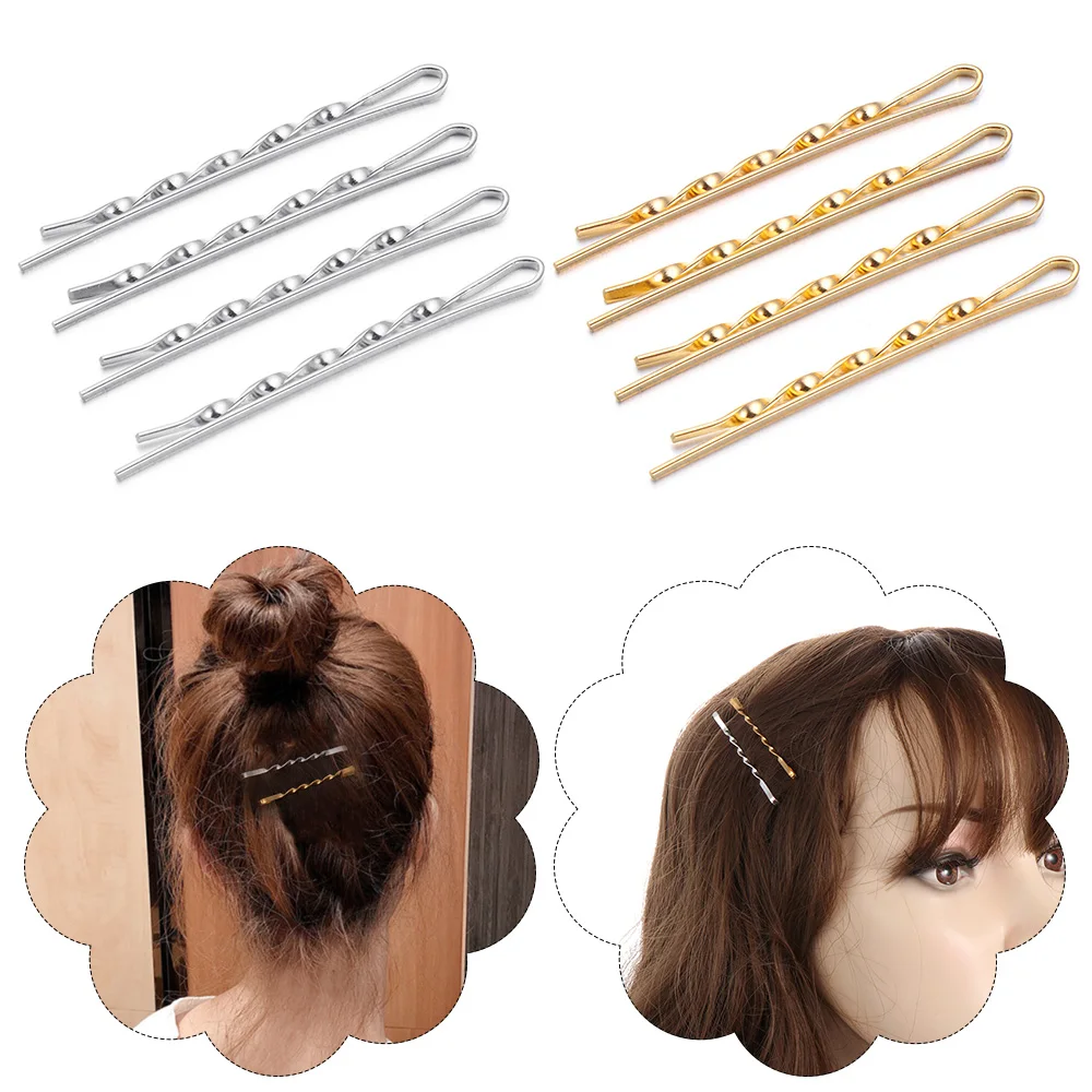 Hair Clips 24pcs/set 5.5cm Metal Barrettes Gold Silver Spiral Bobby Pins Women Girls Hair Styling Accessories