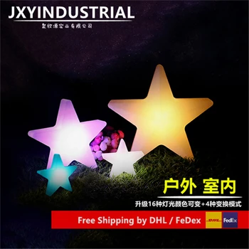 

L20*W20*H6cm Five Star LED Twinkle Night Light Illuminated 16 Color Changing Waterproof for Kids Room free shipping 1pc