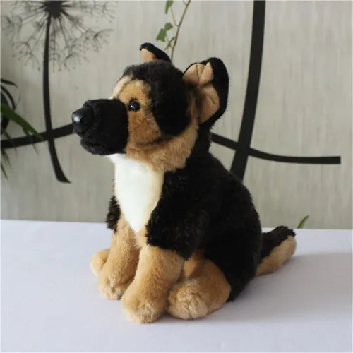 Fancytrader 10'' Deluxe Mini Simulation German Shepherd Stuffed Toy Plush Dog Toy Great Children Gift Photograph Prop 24cm (3)