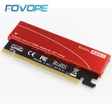 Pcie m2 adaptador m chave m2 ssd nvme para pcie ssd 2280 adaptador ngff m.2 pci-e x16 conversor cartão com dissipar a caixa de alumínio de calor