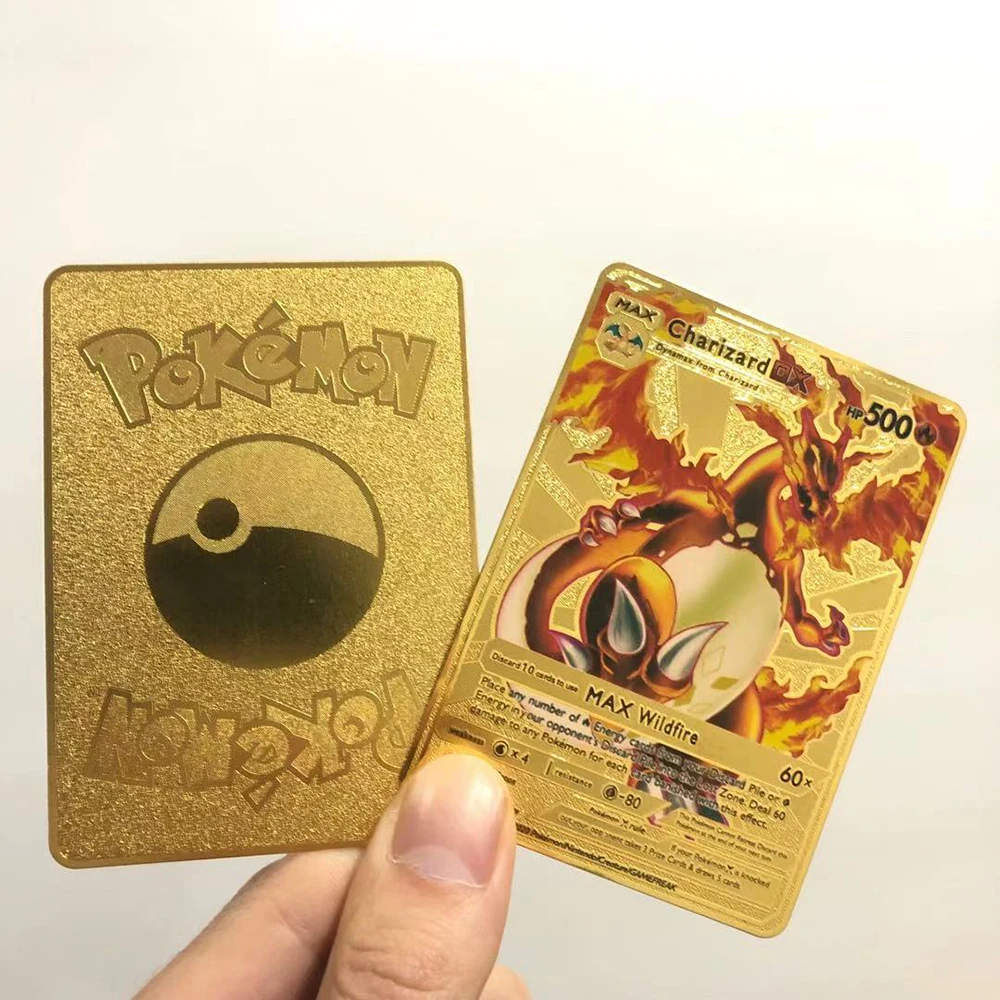 Pokemon Card Charizard Max Custom Metal Dx Card Rainbow Gold Pokemon Card-hp  500 Kids Toy Collection Card - Game Collection Cards - AliExpress