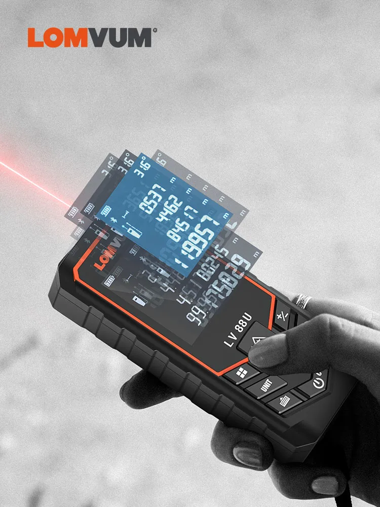 LOMVUM лазерный дальномер 50 м 80 100 120 Мини Bluetooth ленточный USB Diastimeter измерение|Лазерные