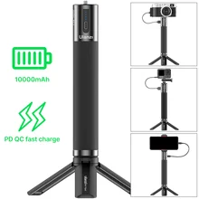 Ulanzi BG-3 10000mAh Battery Power Charger Hand Grip with Mini Tripod 18W PD QC Fast Charge for Smartphone DSLR GoPro 9/8/7/6/5