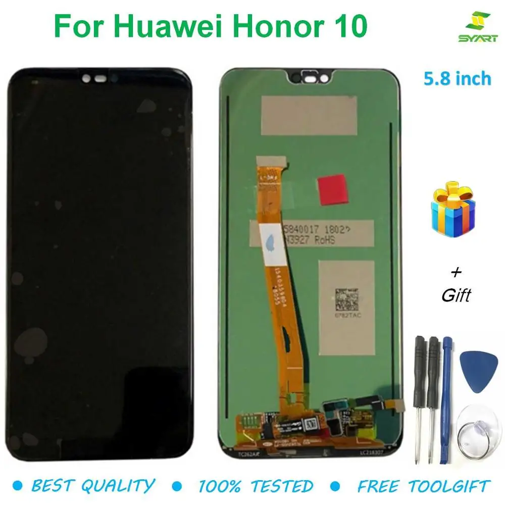 

Digitizer Assembly For Huawei Honor 10 LCD Honor10 Screen Fingerprint COL-L29 For Huawei Honor10 LCD Display Touch Screen+kits
