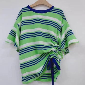 

Spring and Summer 2020 Korean Casual Women T-Shirts Striped Short-Sleeved T-shirt Female Summer Fashion Loose T-Shirts