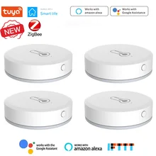 Capteur intelligent de température et d'humidité Tuya ZigBee, fonctionne avec Hub passerelle Zigbee Via Alexa Google Home SmartLife/application Tuya