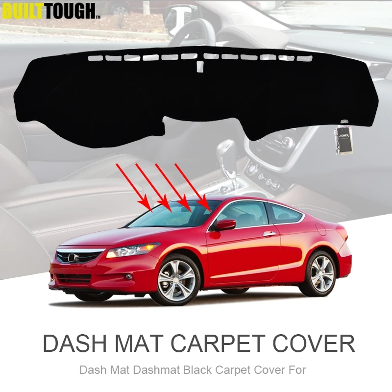 

For Honda Accord 8th 2008 - 2012 Car Dashboard Cover Dash Mat Instrument Platform Carpets Trim Cushion Protector Accessories
