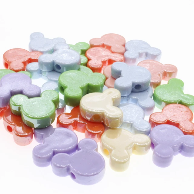 13*16mm Acrylic Mickey Beads Translucent Pastel beads Childrens