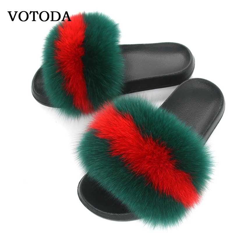 slippers 4 Пушистые женские меховые тапочки; комплект с сумочкой; меховые шлепанцы с натуральным лисьим мехом; разноцветная прозрачная сумка на плечо; яркие сумочки через плечо - Цвет: slippers 4
