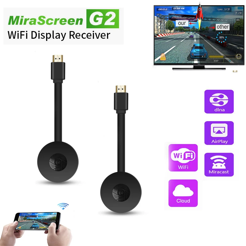 ТВ-адаптер G2 приемник для экрана Mira поддержка HDMI-совместим с Miracast HD TV-дисплеем