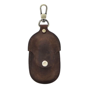 

Outdoor Shockproof Gift Travel Portable Protective Cover Anti Lost Earphone Case PU Leather With Hook for Samsung Buds