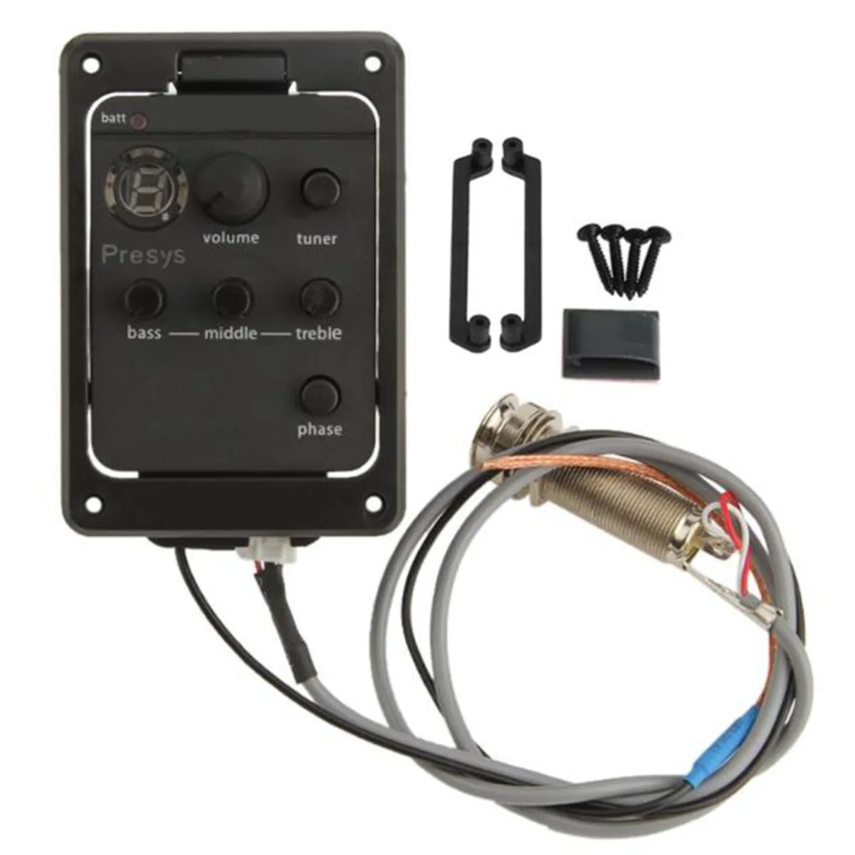 Acoustic Guitar EQ Equalizer Tone and Volume Amplifier Onboard Preamp Piezo Pickup Tuner for FISHMAN 101/201/301 Parts | Спорт и
