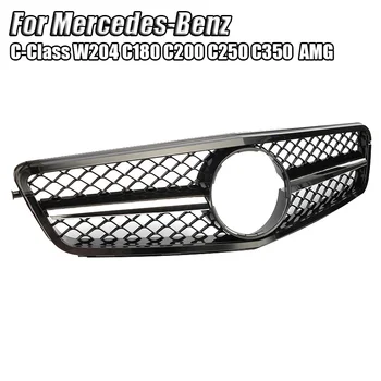 

Car Mid Grille Front Grille For Mercedes-Benz C-Class Glossy Black 2008-14 Car Styling W204 C180 C200 C250 C350 AMG