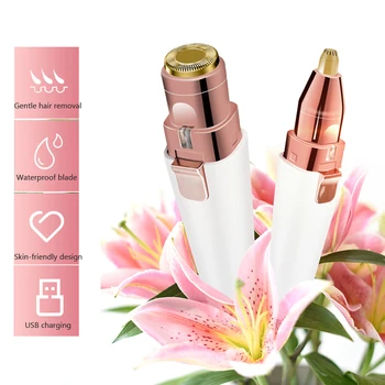 

2 IN 1 Electric eyebrow trimmer Face Eyebrow Body Hair Remover Painless Trimmer Razor Facial Epilator eyebrow razor make tool