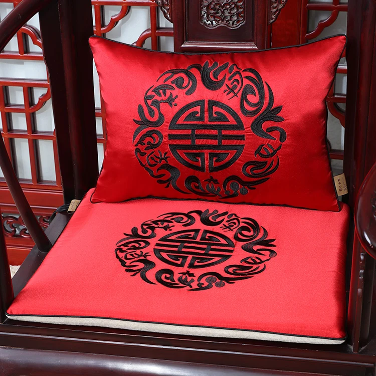 Новая вышитая Веселая Подушка сиденья дивана Подушка для стула Классический китайский стиль шелковые подушки украшение сиденья Подушка для кресла сиденья