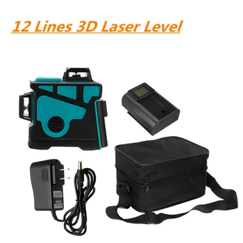 

Laser Level 12 Lines 3D Self-Leveling 360 Horizontal Vertical Cross Measure Super-Powerful Green Light Waterproof Laser Level