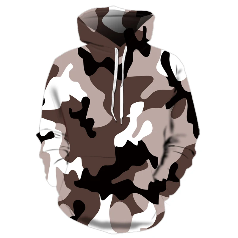 

Autumn Camouflage Print Hoodie Men's Hip Hop Drawstring Pullover Street Casual Camouflage Military Training 3D Hoodie Sweatshirt