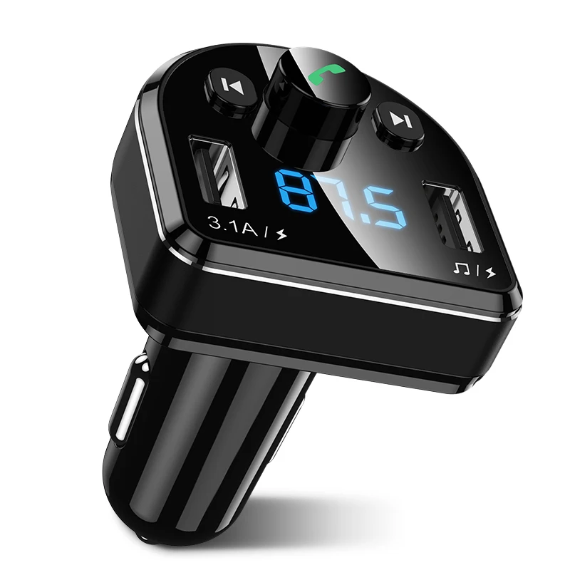 Двойной зарядное устройство USB 4.8A Bluetooth Автомобильный MP3-плеер Беспроводной FM светодиодный цифровой громкой связи Bluetooth передатчик для iPhone samsung