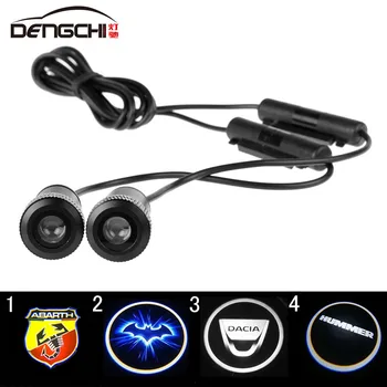 

2 pieces voiture LED porte bienvenue Logo Laser projecteur fantôme ombre lumière pour HUMMER DACIA ABARTH LED porte de voiture