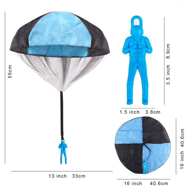 Outdoor Game Child Hand Throwing Parachute Flying Toy Tangle-free Throw Watch Landing  Mini Soldier Camouflag Kids Outdoor Toys 6