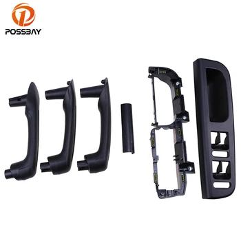 

POSSBAY 6 Pcs Car Door Window Switch Control Panel Bezel + Door Grab Handle Fit for VW Bora 1J Sedan/Variant for Left Hand