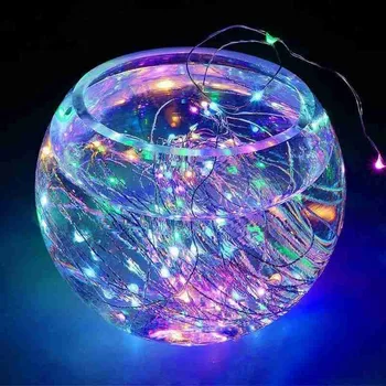 

50/100 Leds Usb Copper Wire String String Light Christmas Wedding Star Lantern Waterproof Decoration Color Garland Fairy Lights