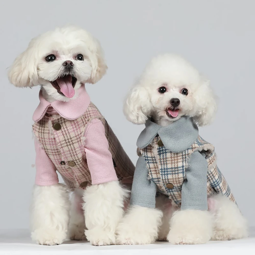 

Dog Winter Coat, Dog Jacket Plaid Dog Clothes Cold Weather Pet Apparel for Small Medium Large Dogs