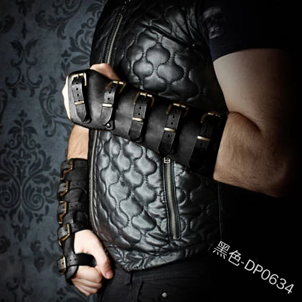 Medieval Pu Leather Arm Bracers Vintage Viking Renaissance Buckle Bracers  Punk Knight Arm Guards Gauntlet Wristbands : : Sports & Outdoors