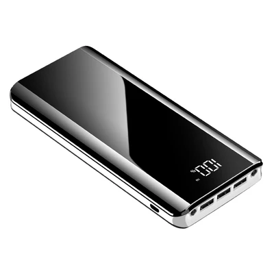 Белый Внешний аккумулятор 20000 мАч для Xiaomi Iphone, зарядное устройство, портативный внешний аккумулятор, зарядное устройство для банк питания для мобильного телефона - Цвет: Белый