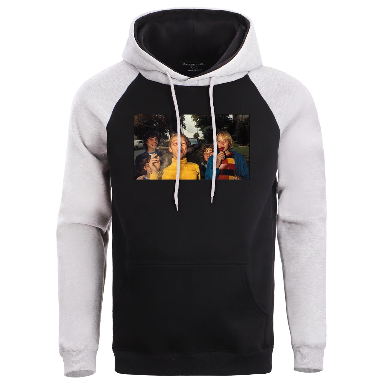 Новинка 2019! Мужские толстовки с капюшоном реглан забавным принтом. Сезон: