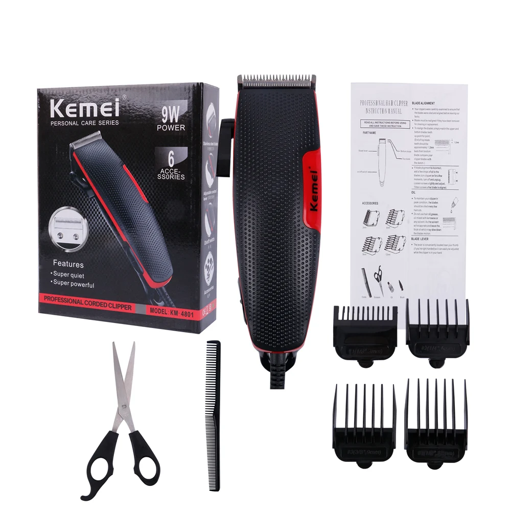 

Kemei KM-4801 Rechargeable Hair Clipper men's professional electric hair clippers hair trimmer hair cutting Machine Beard Barber