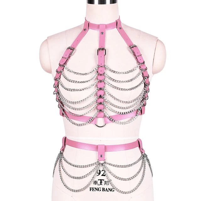 Sexy Lingerie Full Body Bondage Goth Bdsm Punk Chest Suspenders