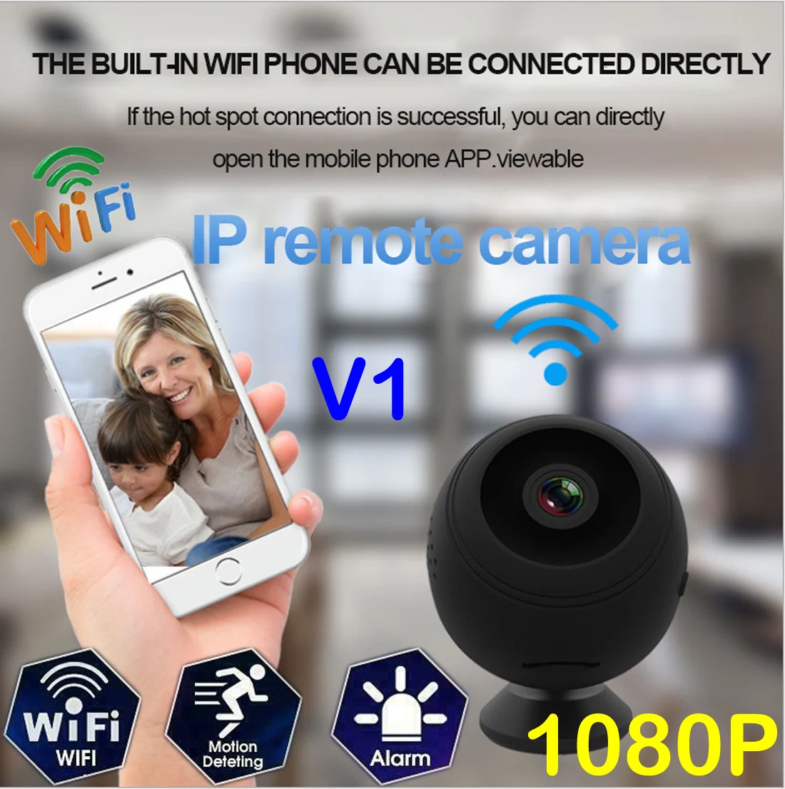 Мини видеокамера 1080P HD Беспроводная 155 широкоугольная wifi IP камера инфракрасная камера ночного видения камера с детектором движения pk sq11 sq13 sq23