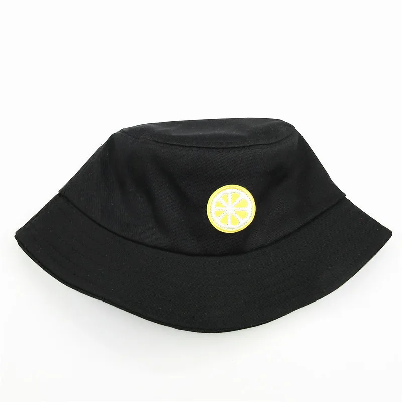 The Lemon fruit embroidery Bucket Hat 