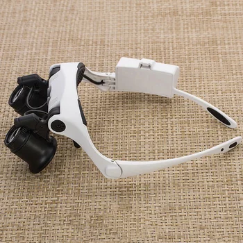

Led Light Double Magnifying Glasses Magnifier Loupe Watchmaker Jewelry Lens 10X 15X 20X 25X Lens For Reading/Drawing/Crafting