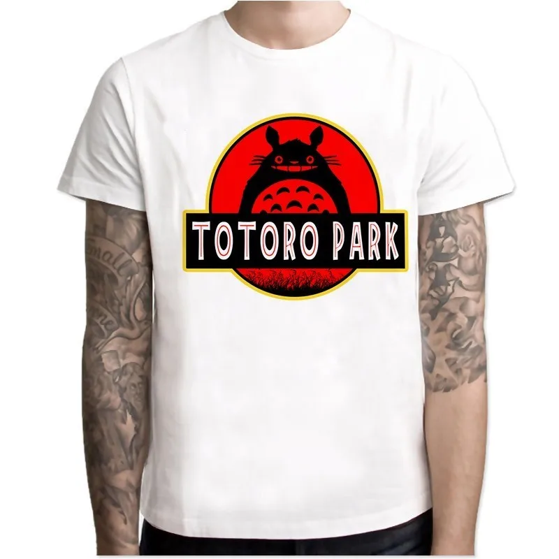 Футболка Тоторо из японского аниме, Мужская студийная футболка Ghibli Miyazaki Hayao, аниме дух, футболка для мужчин и женщин, одежда с героями мультфильмов, летняя футболка - Цвет: white