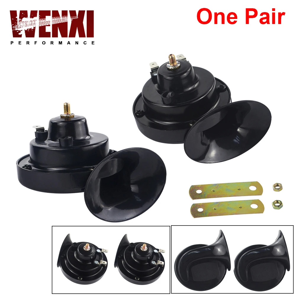 

1 Pair 12v 110dB 510Hz Auto Truck Dual Snail Horn High low Car Motor Vehicle For Ford Focus 98-12 WX-LB01