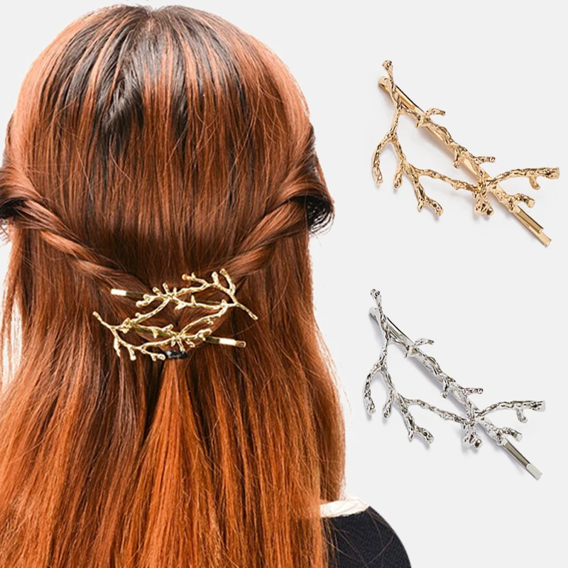

Creative Branches Alloy Edge Clip Side Clip Hairclips Personality Temperament Princess Hairpins Hair Accessories Wholesale