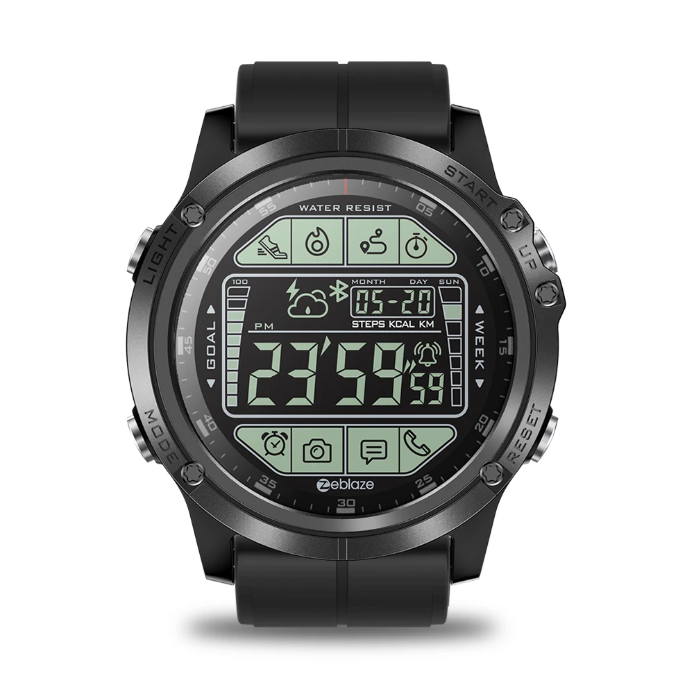 VIBE 3S смарт часы для мужчин информация Push спящий анализ спортивный мониторинг Отслеживание сигнализации фитнес Smartwatch водонепроницаемый браслет - Цвет: Черный