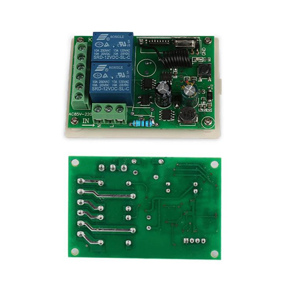 Rubrum 433 МГц AC 250 в 110 В 220 В 2CH РЧ релейный модуль приемника Универсальный беспроводной пульт дистанционного управления для 433 МГц пульт дистанционного управления