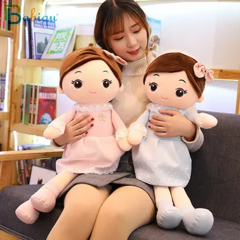 40-90cm Kawaii Plush Girl Dolls with Lace Clothes Soft Stuffed Dolls Lovely Plush Toys Girl Toys Kids Birthday Valentine Gift 1