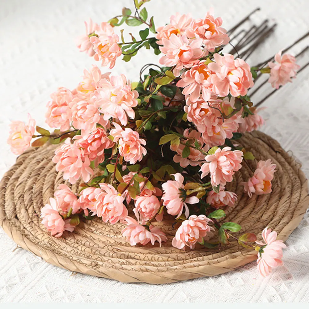

2Pcs/lot Simulation Flower European Country Simulation Plant Wild Chrysanthemum Fake Flower Artificial Flower Home Decoration